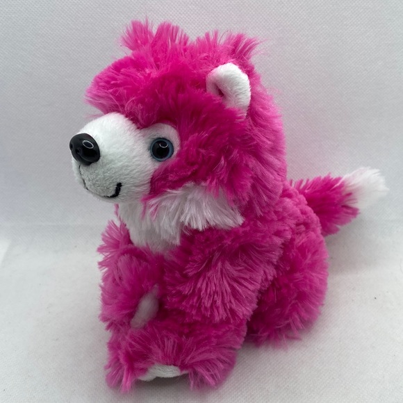 The Petting Zoo Plush Wolf Stuffed Animal Toy Pink White 2011 - Picture 1 of 10
